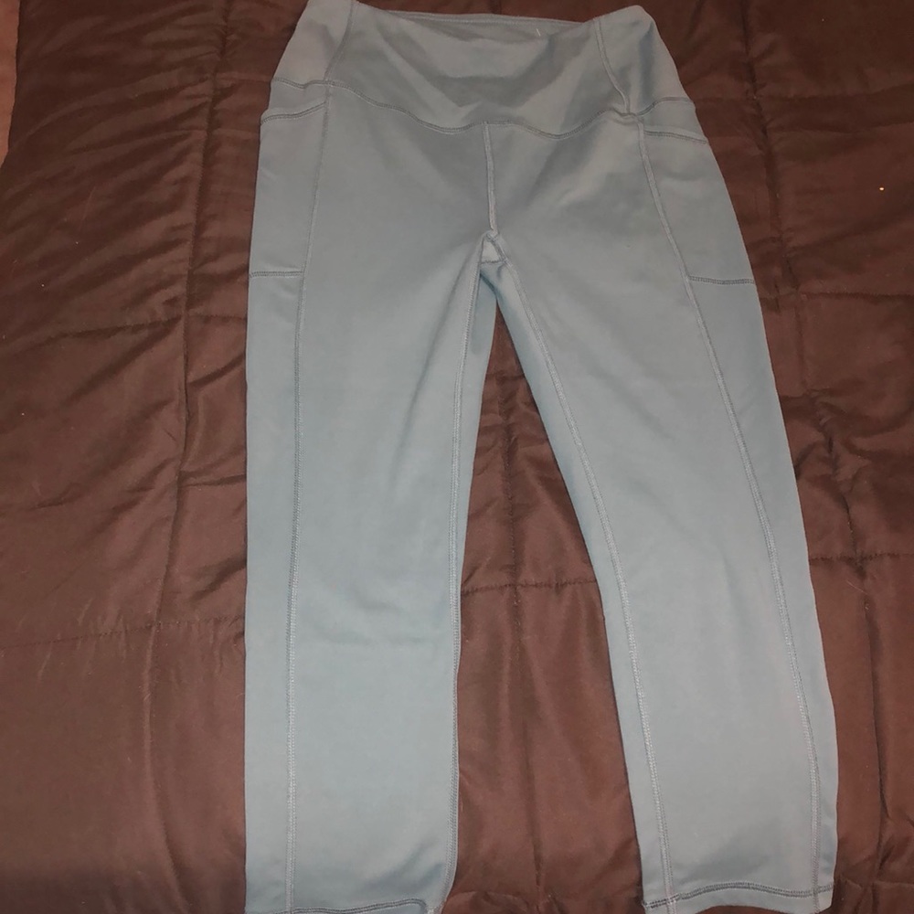 NEW! Teal Polyester Capri Leggings